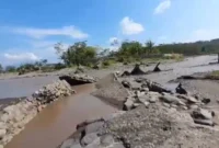 Bendung Notog di Desa Kalinusu, Kecamatan Bumiayu,  Brebes. (Sumber Foto: Suara Merdeka)