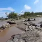 Bendung Notog di Desa Kalinusu, Kecamatan Bumiayu,  Brebes. (Sumber Foto: Suara Merdeka)