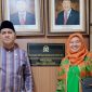 Senator Maluku Utara Hasby Yusuf, S.E., dan Dr. Rachma Fitriati, M.Si., M.Si. (Han), dosen Fakultas Ilmu Administrasi Universitas Indonesia (FIA UI).
