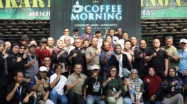 Coffee Morning Pangdam Jaya bersama insan media bertema “Satu Narasi, Satu Pengabdian: Mengawal Jakarta, Menjaga Indonesia” di Lapangan Tembak Falatehan, Makodam Jaya, Jakarta, Jumat (25/9/2026).