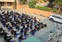 Suasana pelatihan beladiri Ju-Jitsu oleh Polsek Bekasi Selatan 