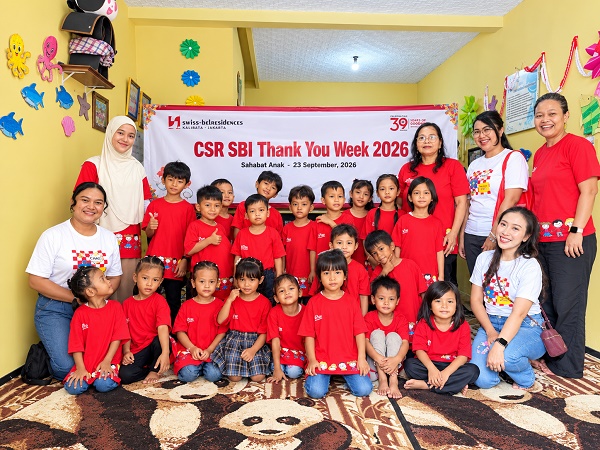 Swiss-Belresidences Kalibata menggelar kegiatan CSR bersama anak binaan Sahabat Anak Cijantung dalam rangka SBI Thank You Week 2026.
