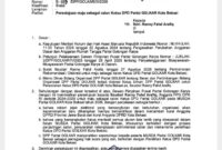 Surat Persetujuan DPPterhada Ranny fahd Arafiq untuk maju sebagai calon Ketua DPD Golkar Kota Bekasi. 