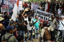 Warga Pati Jawa Tengah saat melakukan aksi (Foto: Istimewa)