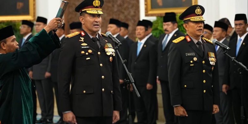 Pengambilan sumpah jabatan Kapolri dan jajaran kabinet Merah Putih di Istana Negara (Foto: Ist)