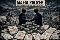 Ilustrasi mafia proyek (Foto: AI)
