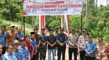 Jembatan Merah Putih Presisi di Nias Selatan Diresmikan dan Siap Dibangun Permanen Pada 2027