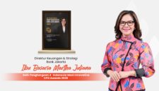 Basaria Martha Juliana, Direktur Keuangan dan Strategi Bank Jakarta, meraih penghargaan CFO Inovatif 2026. Bank Jakarta juga mendapat Best Brand Popularity kategori BPD