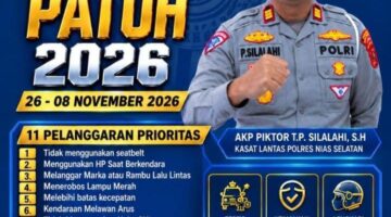 Sat Lantas Nias Selatan Bidik 11 Pelanggaran Ini Mulai Senin Depan