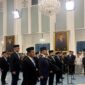 Pengambilan sumpah jabat sejumlah Menteri Kabinet Merah Putih, kemarin. (Foto: detik.com)