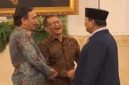 Syahganda Nainggolan dan Rocky Gerung saat bersama Presiden Prabowo di Istana Negara. (Ist)